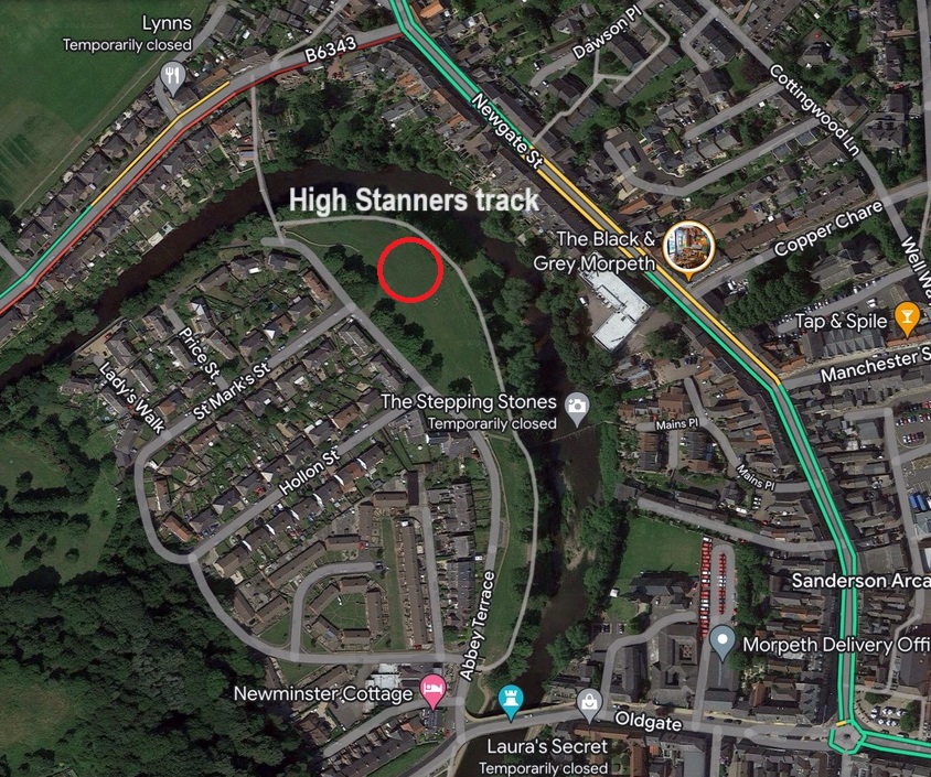 Northumberland - Morpeth : Image credit Google maps
